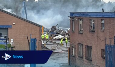 Firefighters tackle scrap metal blaze at Linlithgow recycling centre