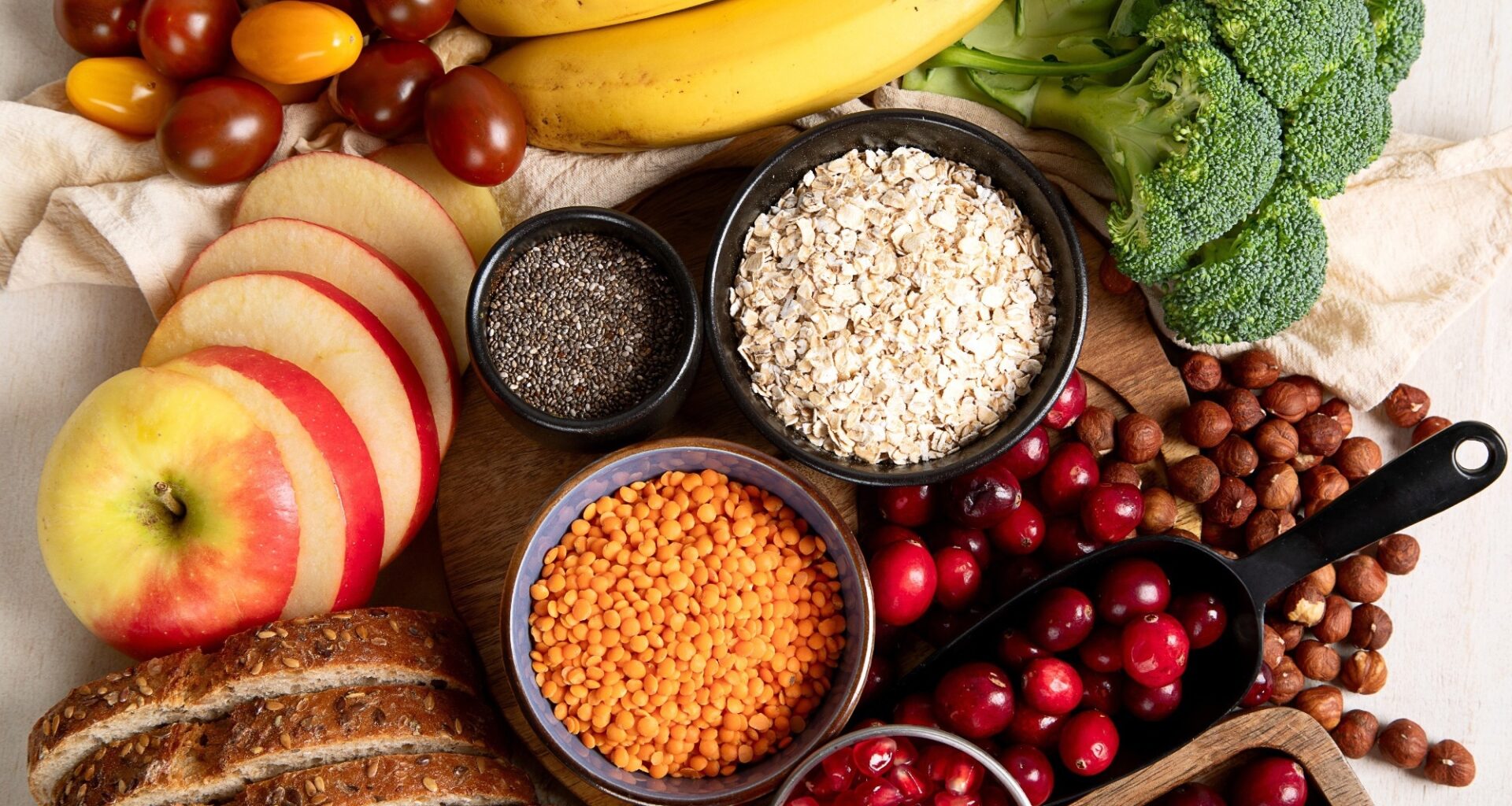 High fiber food for healthy bowel