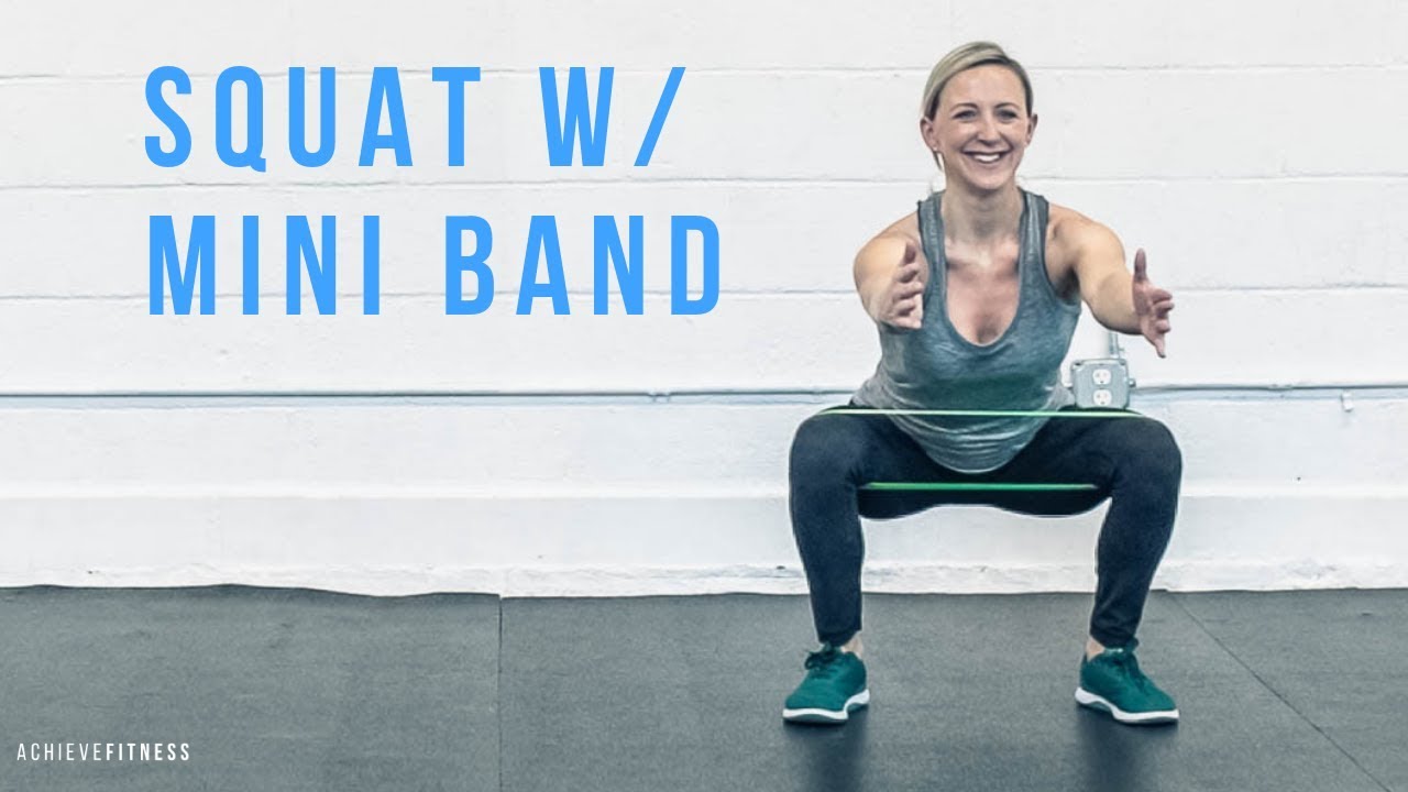 Squat with Mini Band Around Knees - YouTube