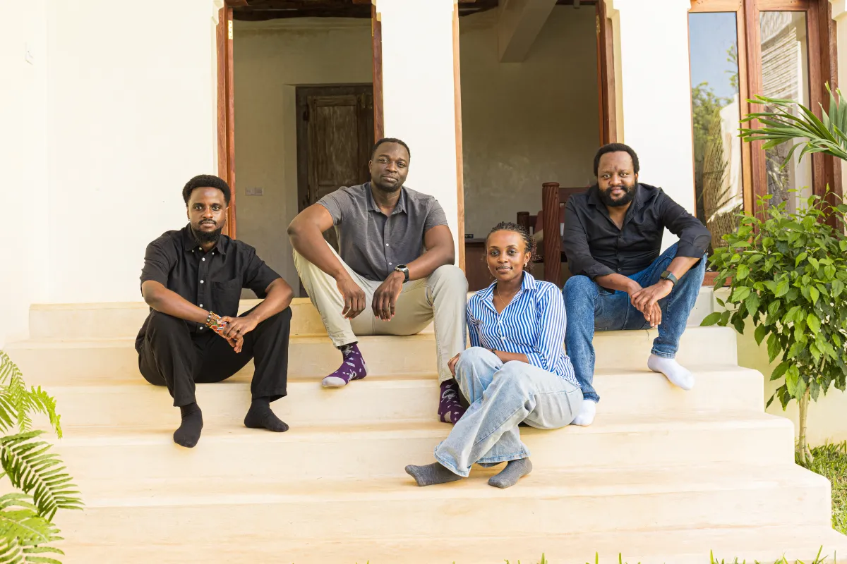 The Satlyt team, from left to right, engineer Leina Moli, founder and CEO Rama Afullo, engineer Junn Wangari, and CTO Nelson Psenjen.