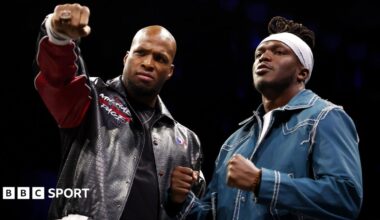 Former UFC fighter Michael 'Venom' Page stood next to Misfots co-founder KSI