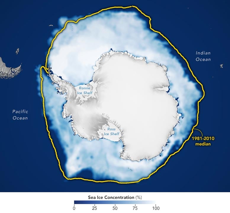 Antarctic Sea Ice 2026 Maximum Annotated