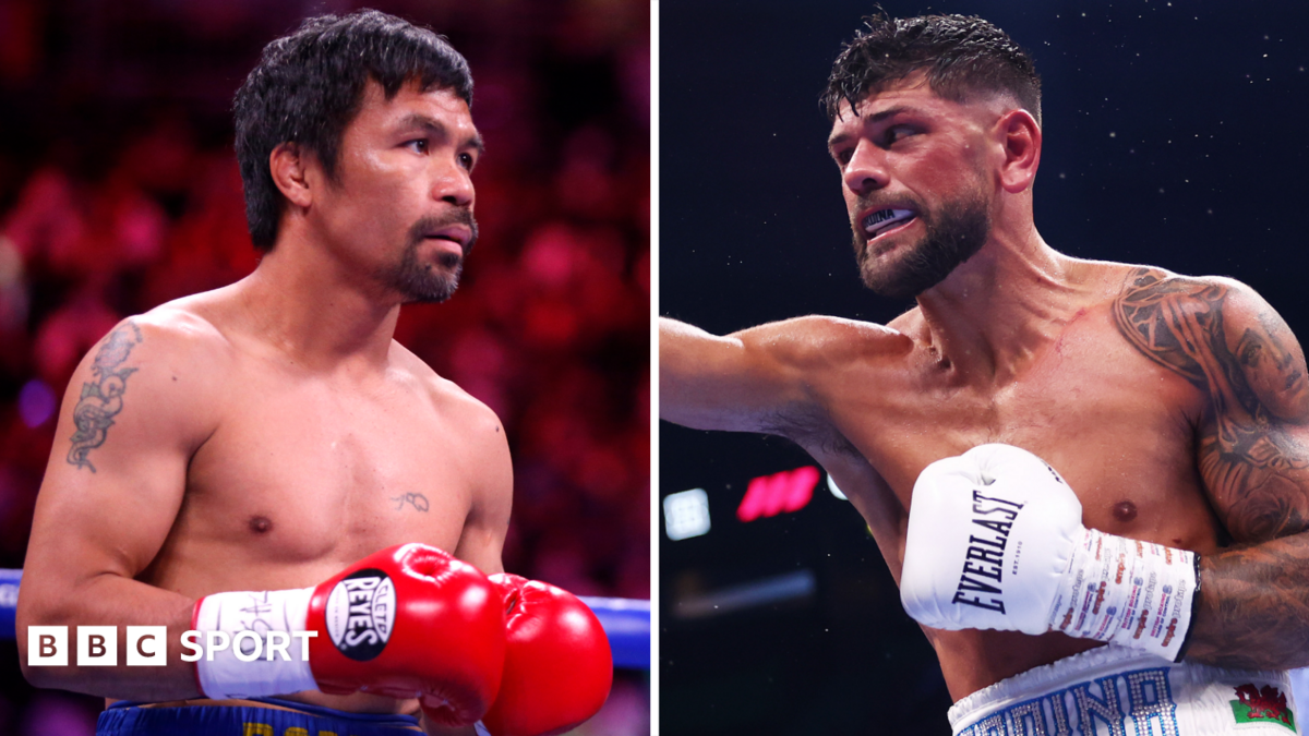 Split picture of Manny Pacquiao and Joe Cordina
