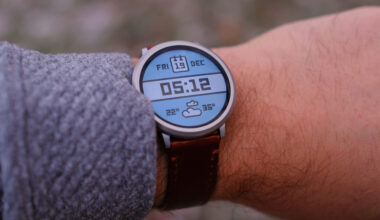 Lifestyle photo of someone wearing a Pebble Round 2.