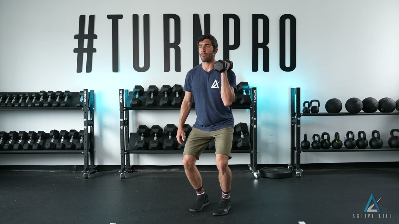 Single Arm Dumbbell Push Press - YouTube