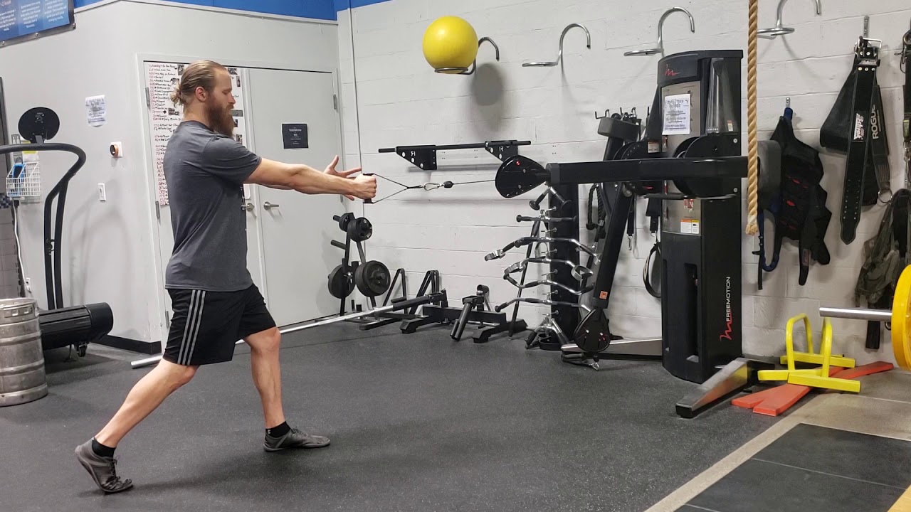 Split Stance Single Arm Cable Row with Rotation - YouTube