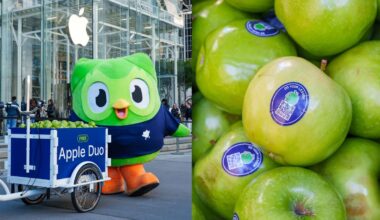 Duolingo goes apple picking with cheeky iPhone Duo stunt