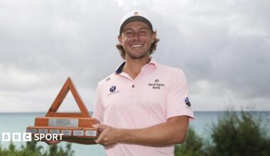 Austin Smotherman poses with the trophy