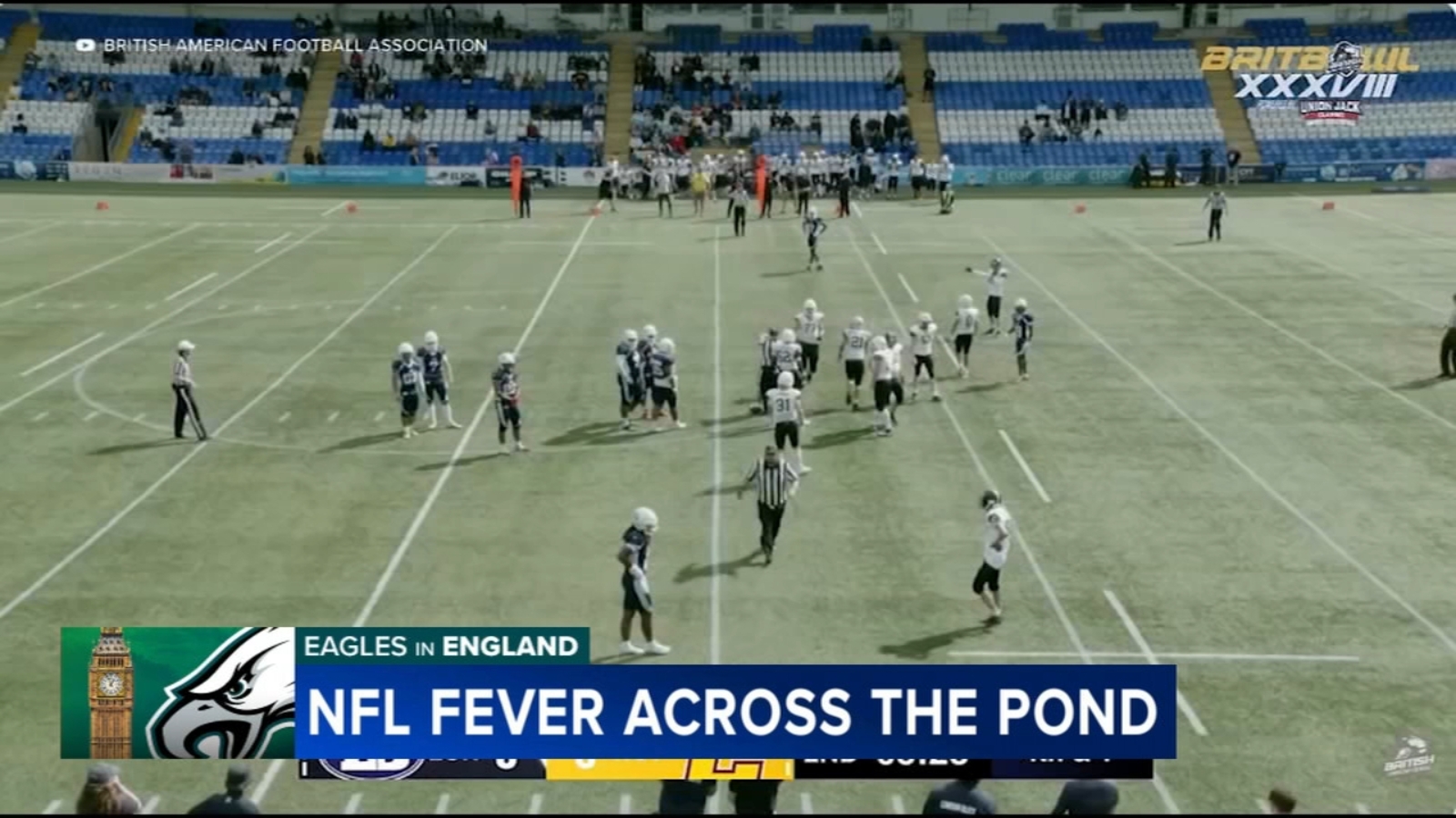 Eagles in London | American football's popularity growing across UK: 'We will watch until like 1 a.m.'