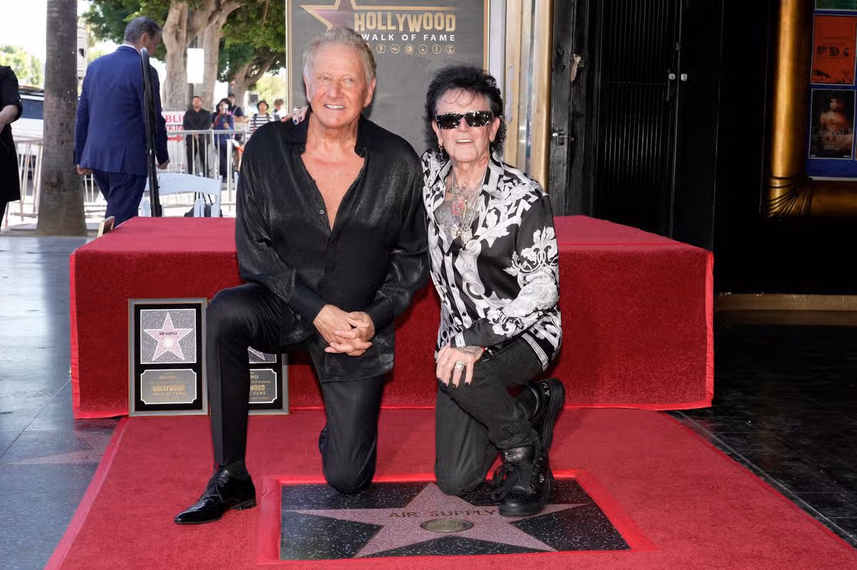 Graham Russell and Russell Hitchcock, aka Air Supply, have been honoured with a star on Hollywood's Walk of Fame