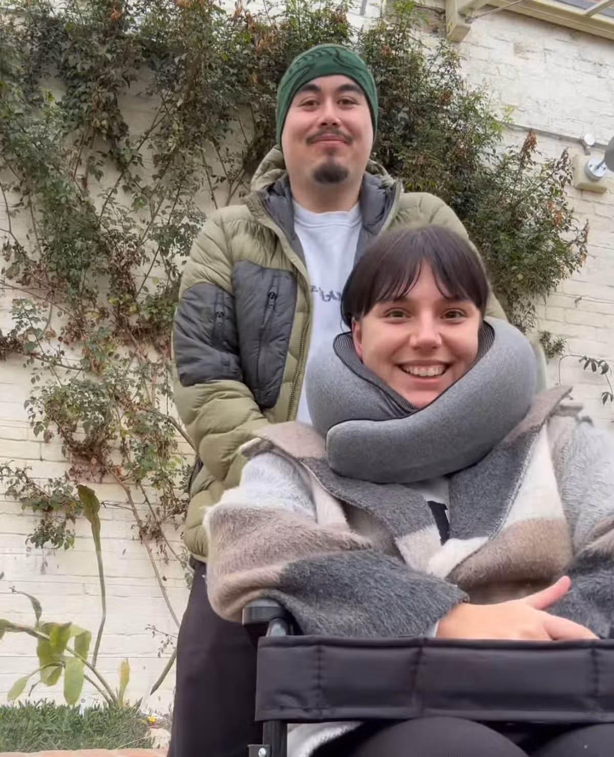 Saskia with her partner of eight years, Danny