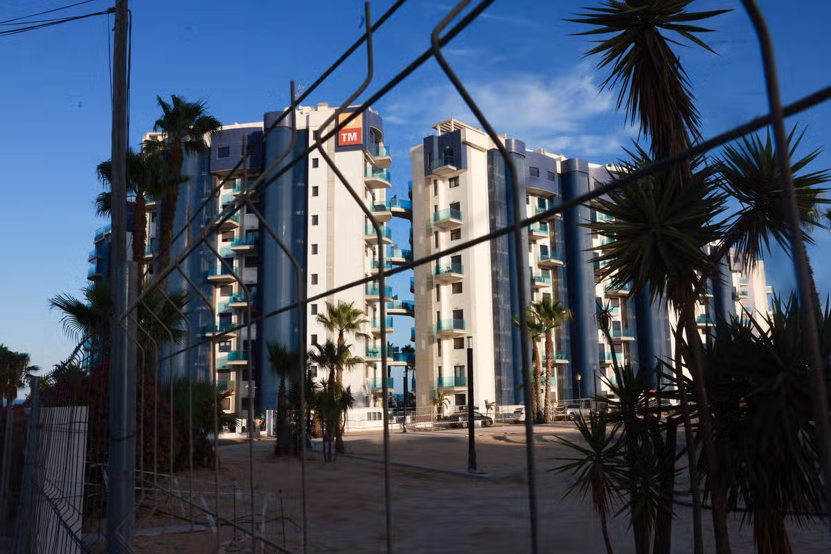 Apartment blocks on the Punta Prima waterfront on the Costa Blanca, where ex-Brookside star Philip Foster is believed to have been living