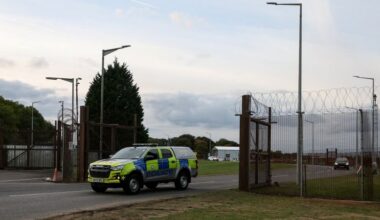 Two men arrested after breaking into UK airbase used by US, counterterrorism police say