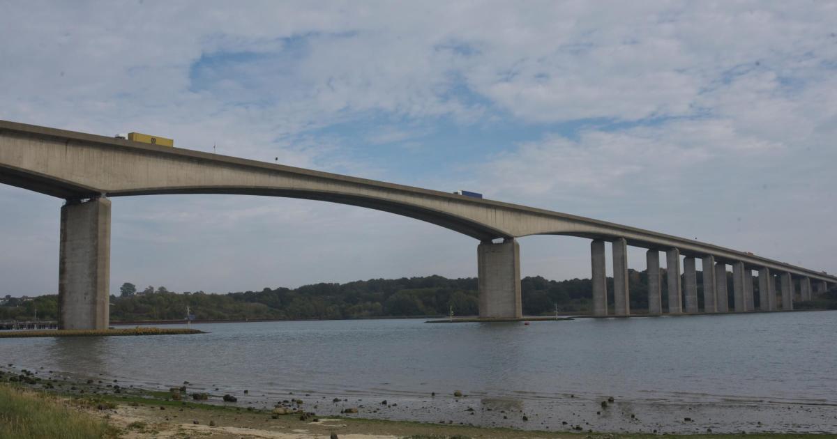 Male dies after crash on A14 Orwell Bridge near Ipswich