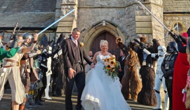 Inside Darth Vader actor Spencer Wilding's amazing North Wales wedding