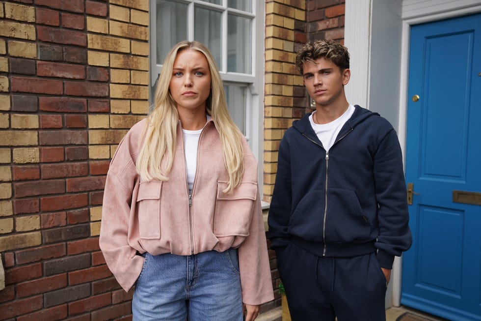 Leah Barnes and Lucas Hay in Hollyoaks leah barnes and lucas hay in hollyoaks