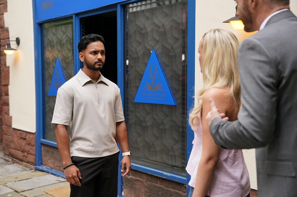 Imran Maalik, Leah Barnes and James Nightingale in Hollyoaks imran maalik, leah barnes and james nightingale in hollyoaks