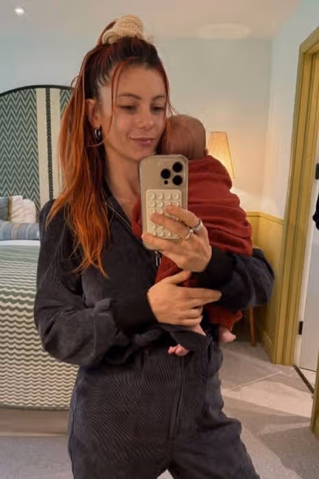 Dianne Buswell with her and Joe Sugg's son Bowden