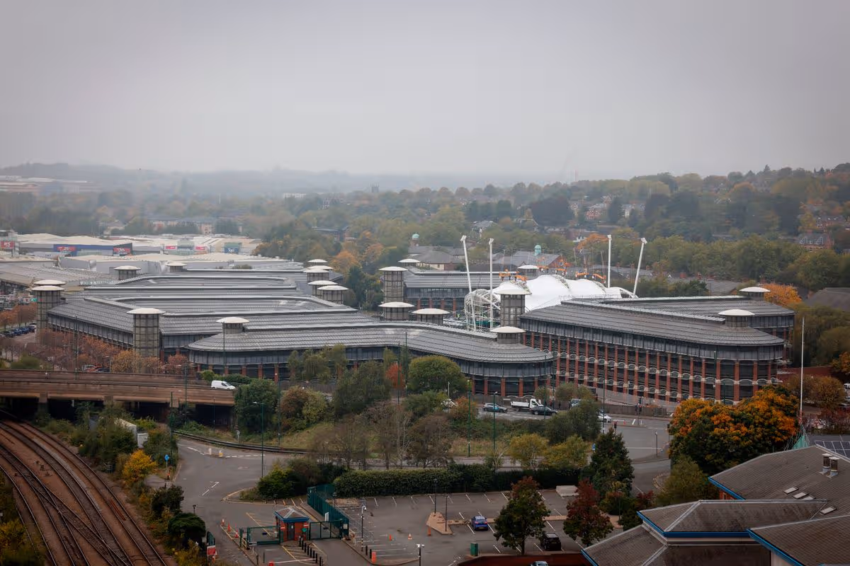 Photo shows the University of Nottingham's abandoned Castle Meadow Campus in Nottingham city centre