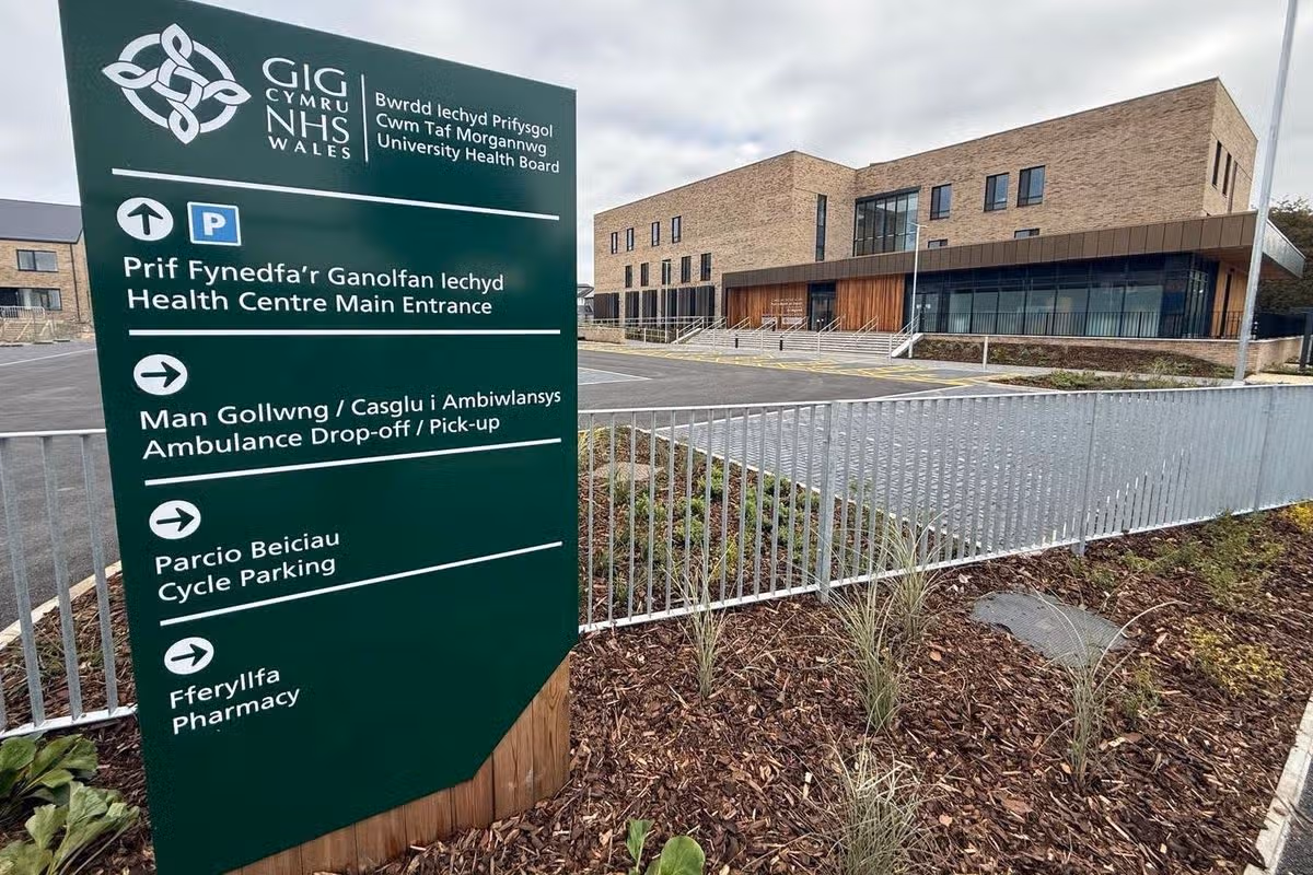 The New Bridgend Wellbeing Centre. The site will open in October 2026 despite years of delays.  Credit: Councillor Tim Wood
