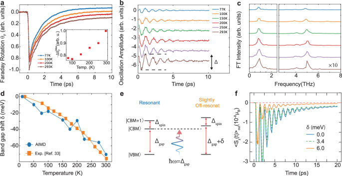 Fig. 5: Temperature-dependent behavior of light-induced magnetism.