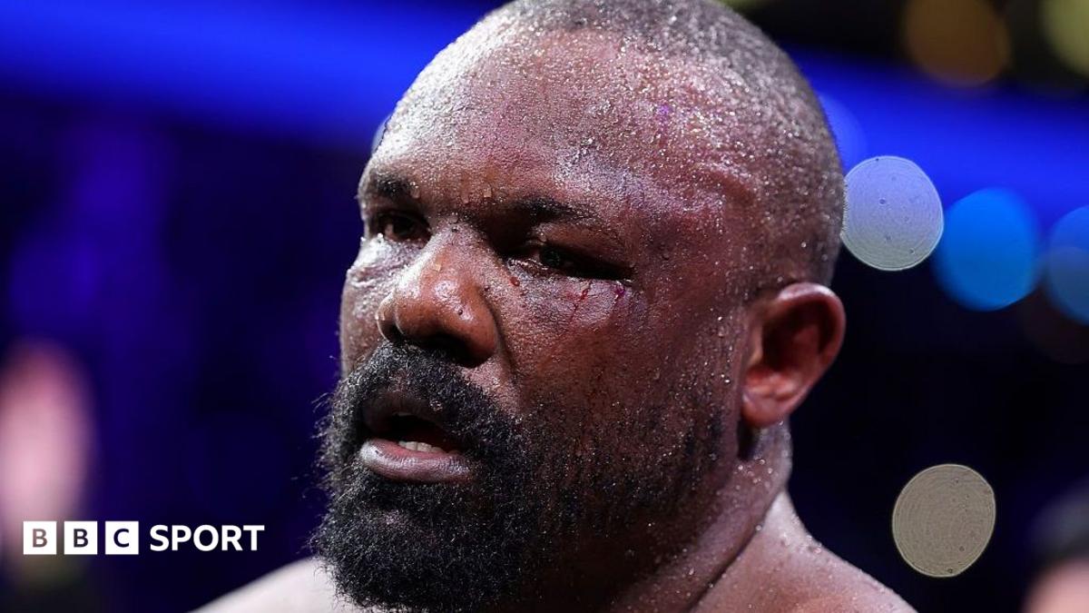 A sweaty Derek Chisora looks exhausted in the ring after a fight