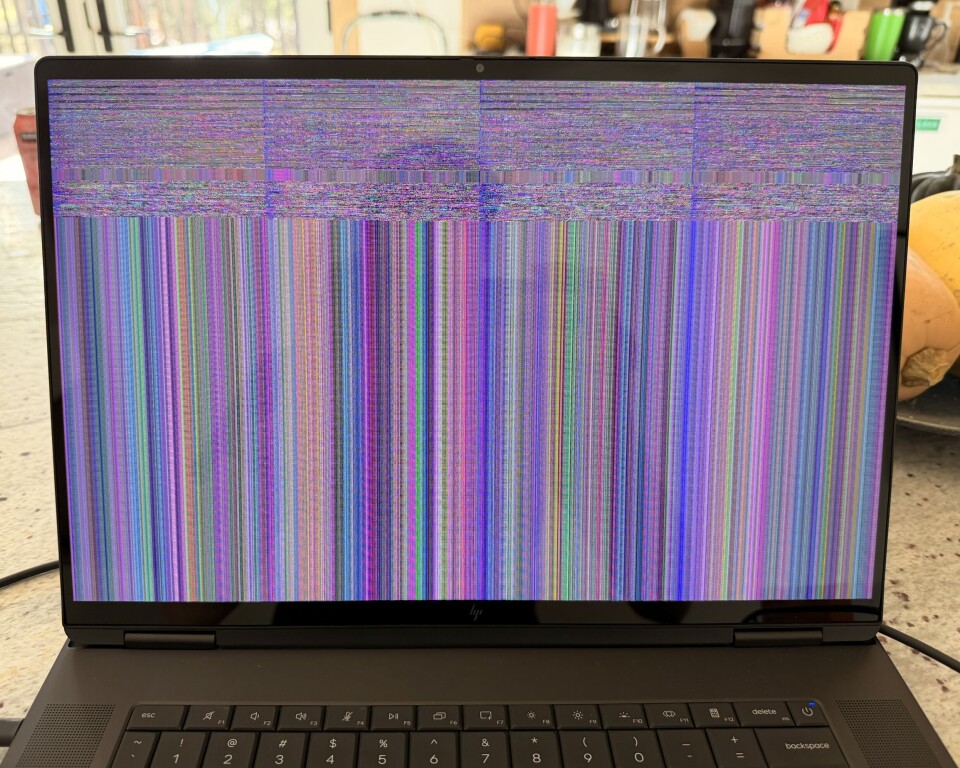 Under sustained agentic AI load, GPU temps climbed to over 90C over the course of about an hour resulting in graphical artifact likely tied to overheating memory.