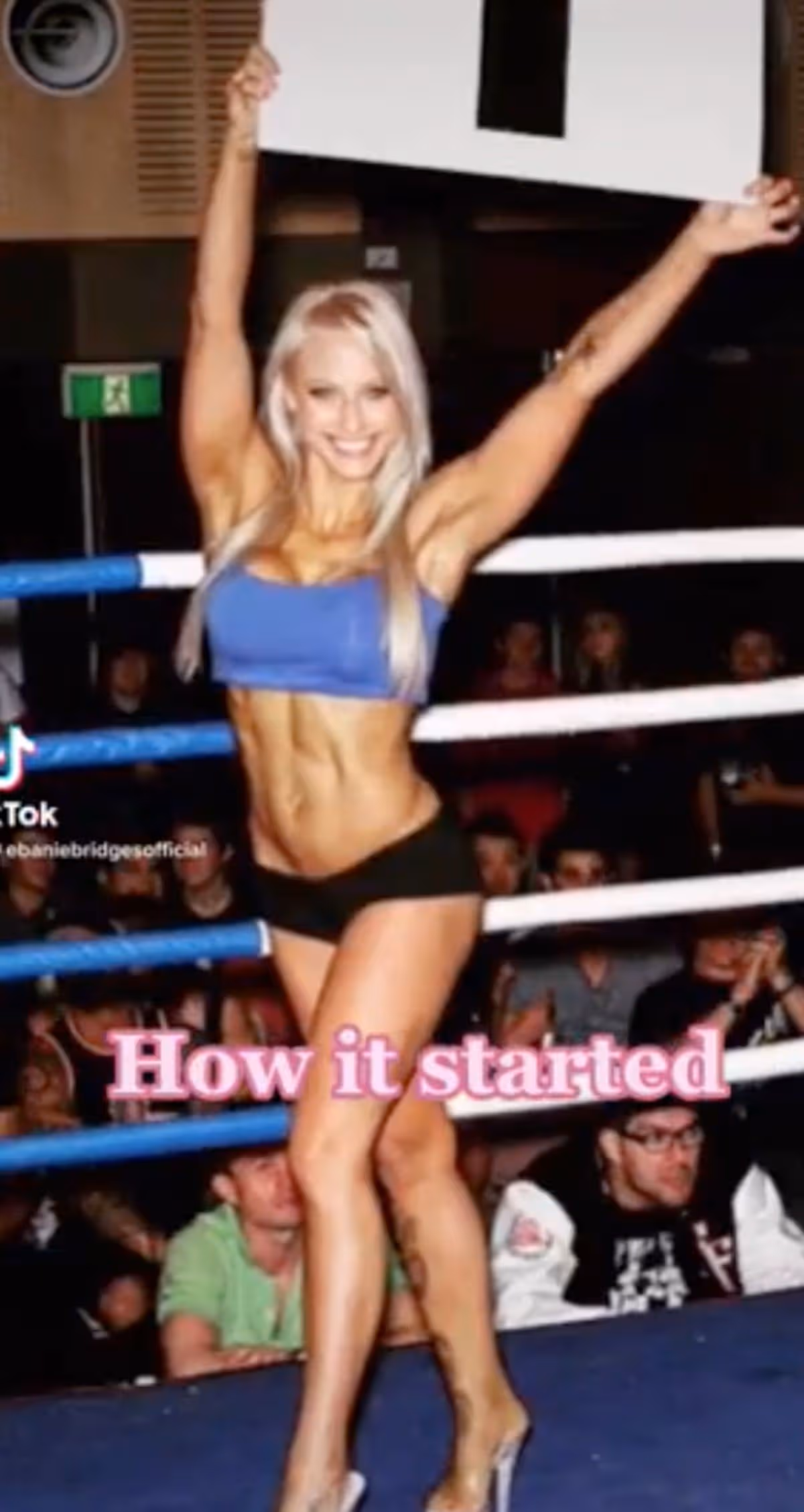 Ebanie Bridges spent time as a ring girl before boxing professionally as the Blonde Bomber