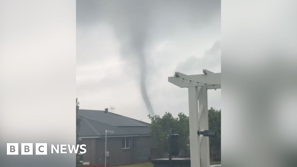 Rare tornado whips through small Australian town
