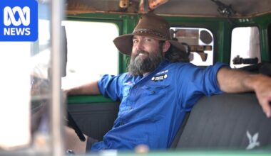 Convoy of vintage cars visits Bullara Station to get farmers talking about mental health
