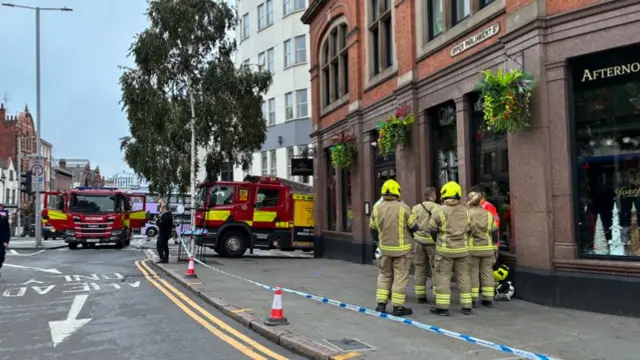 Josephine's tea lounge in Nottingham inside a police and fire cordon