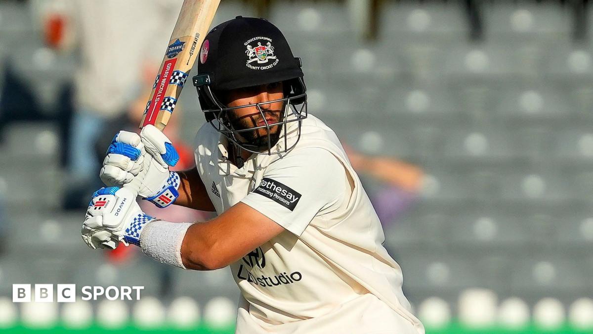 Daaryoush Ahmed at the crease for Gloucestershire