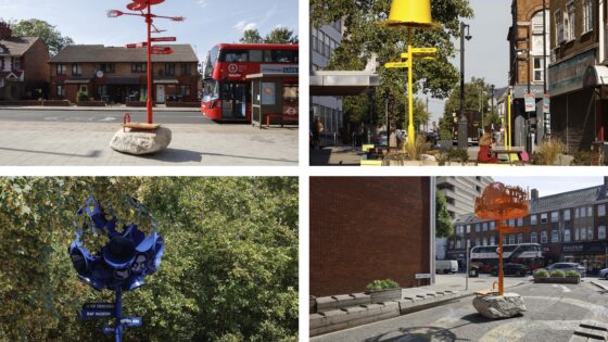 Andre Kong Studio creates Heath Robinson-inspired landmarks from lampposts