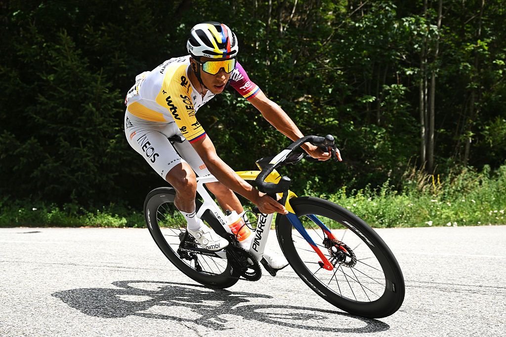 Egan Bernal (Netcompany INEOS) during stage 20 of the 2026 Tour de France in Alpe d'Huez, France. (Photo by Dario Belingheri/Getty Images)
