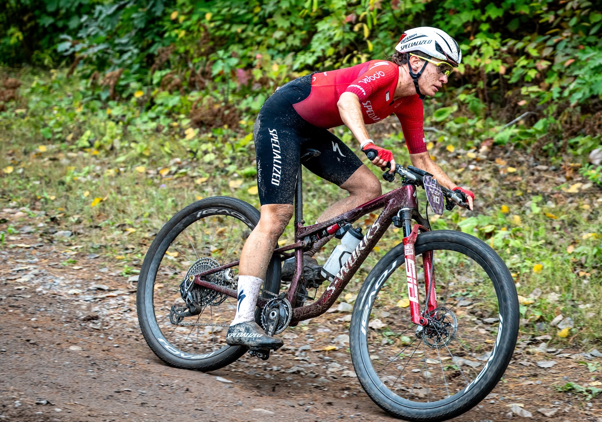 Sofia Gomez Villafane at the Life Time Grand Prix Chequagemon Mountain Bike Festival