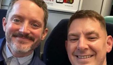 Lord of the Rings star Elijah Wood poses for pictures with fan in Margate