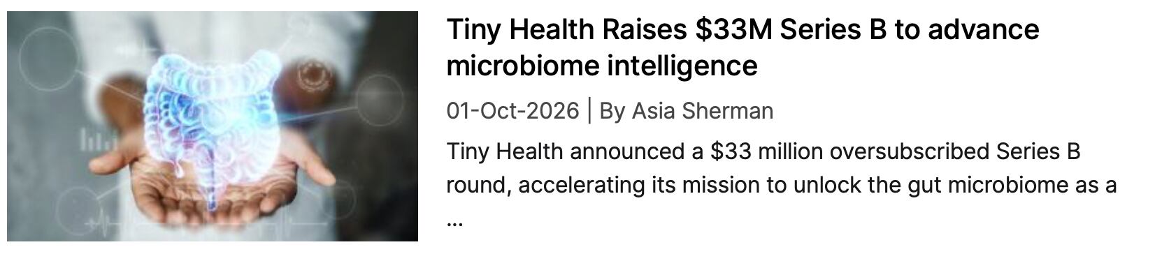 Tiny Health raise NI coverage