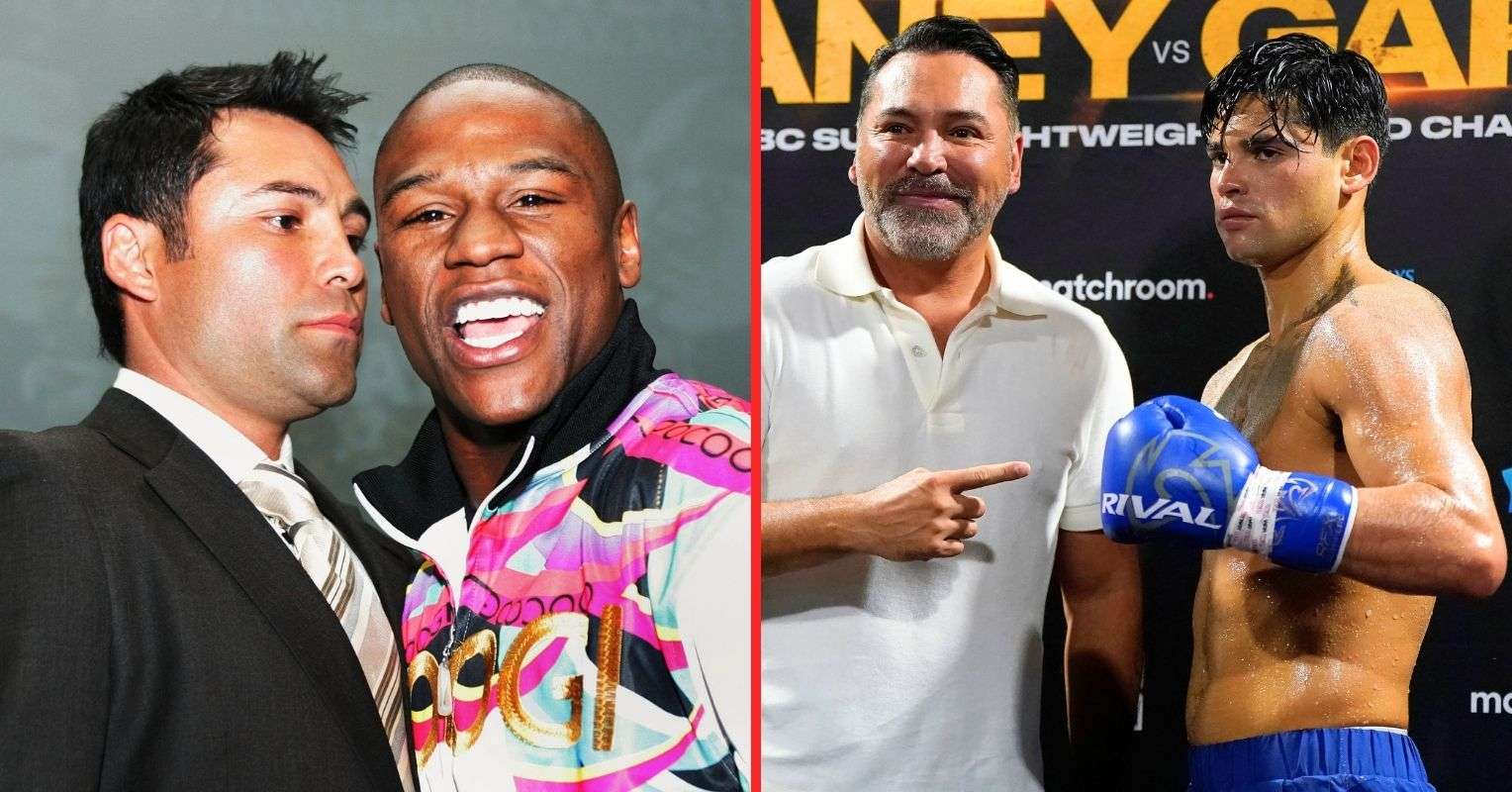 Oscar De La Hoya sums up Floyd Mayweather’s chances of beating Ryan Garcia in comeback at 49