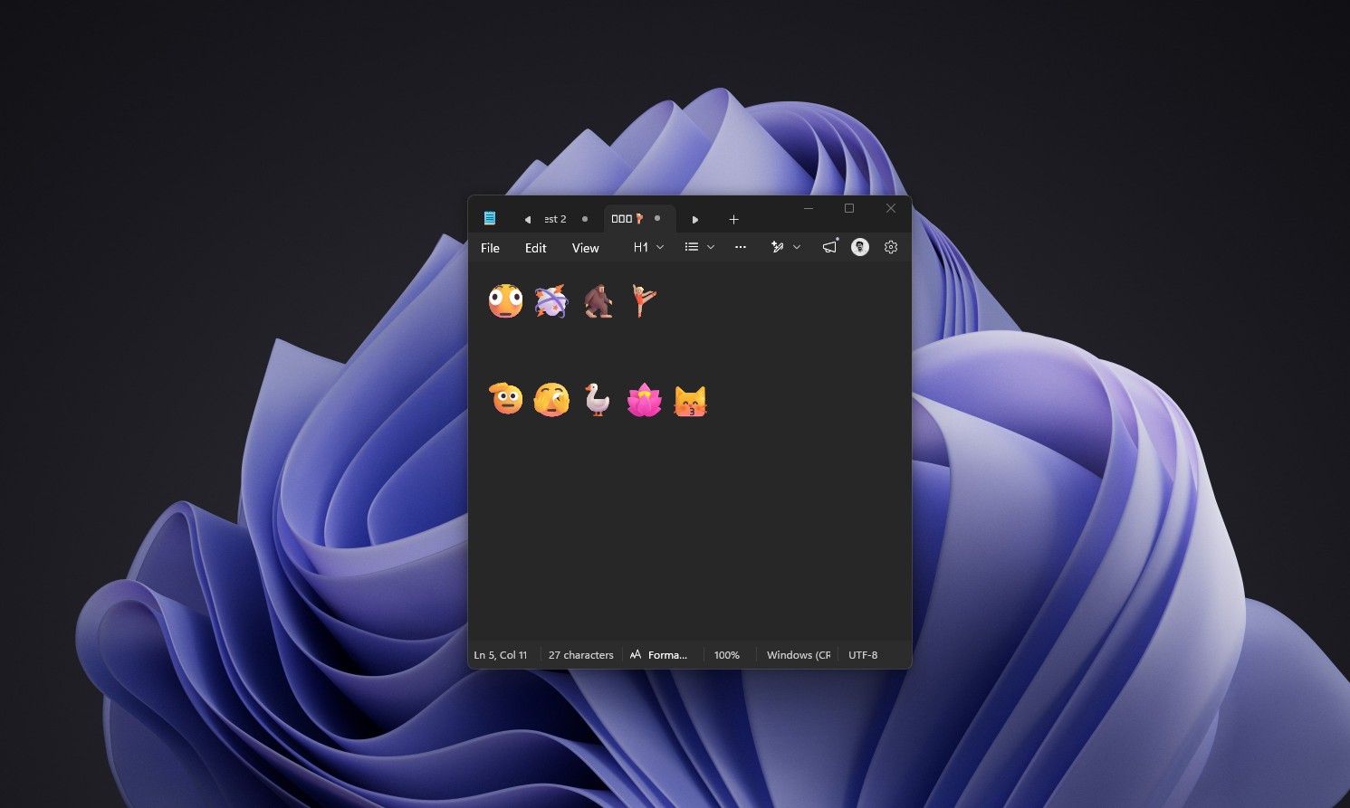 Emoji 17.0 update in Windows 11