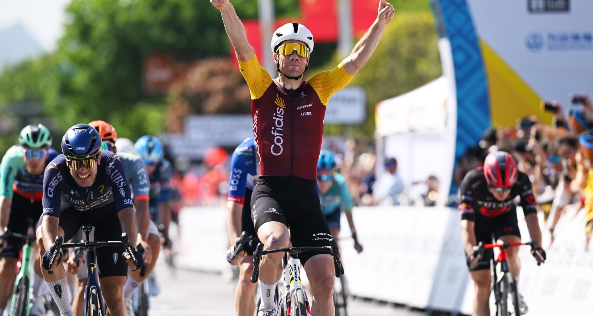 Tour of Guangxi: Milan Fretin wins again on stage 5 as Paul Magnier crashes in final kilometre