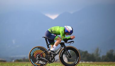 Primoz Roglic (Slovenia) on his way to victory in the 2026 UEC Road Cycling European Championships 2026, Men's Elite Individual Time Trial in Sencur, Slovenia. (Photo by Szymon Gruchalski/Getty Images)