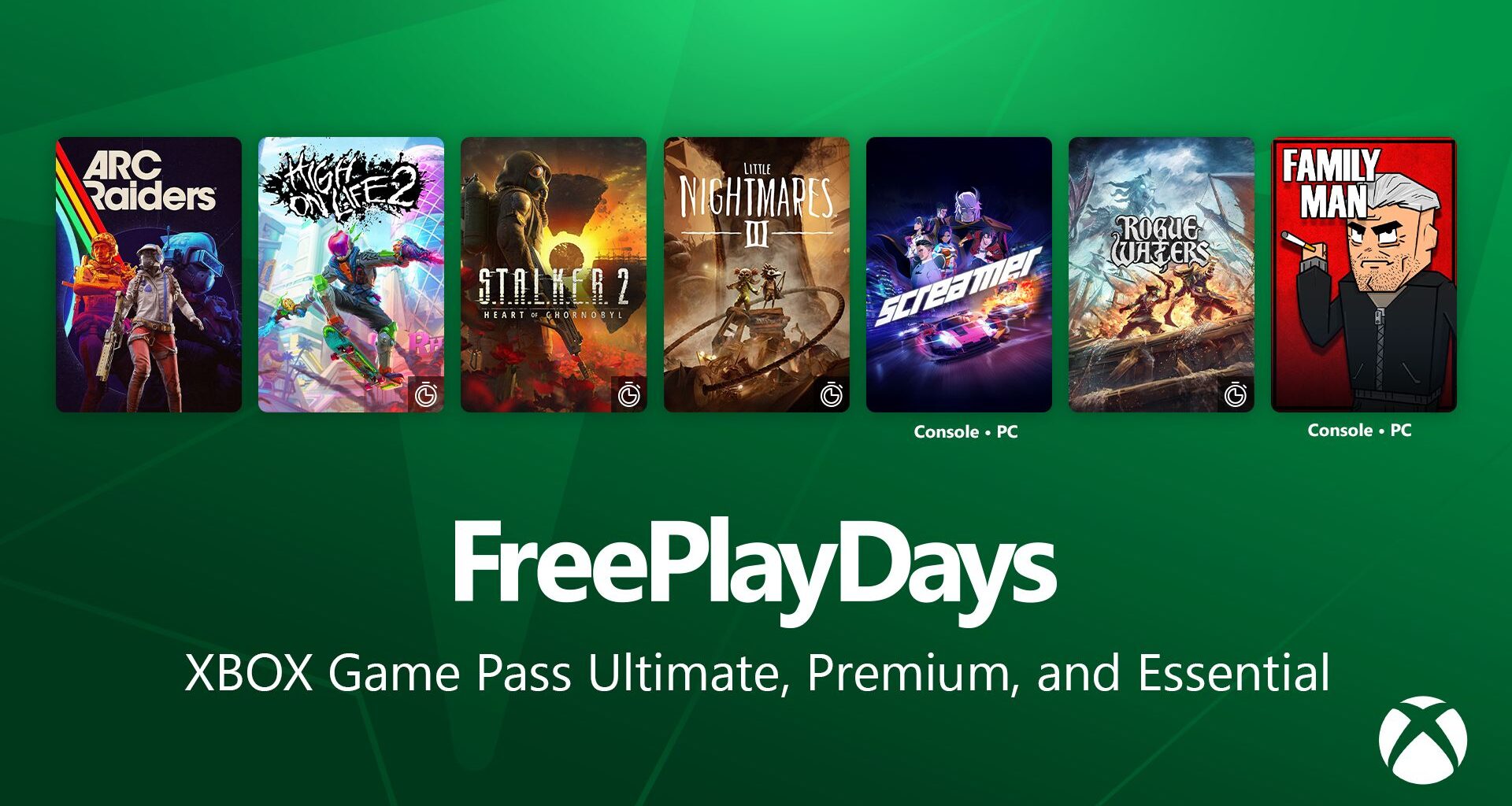 Free Play Days – ARC Raiders, S.T.A.L.K.E.R. 2: Heart of Chornobyl, Little Nightmares III, Screamer, and More