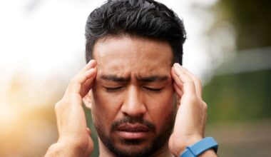 man with headache and pain
