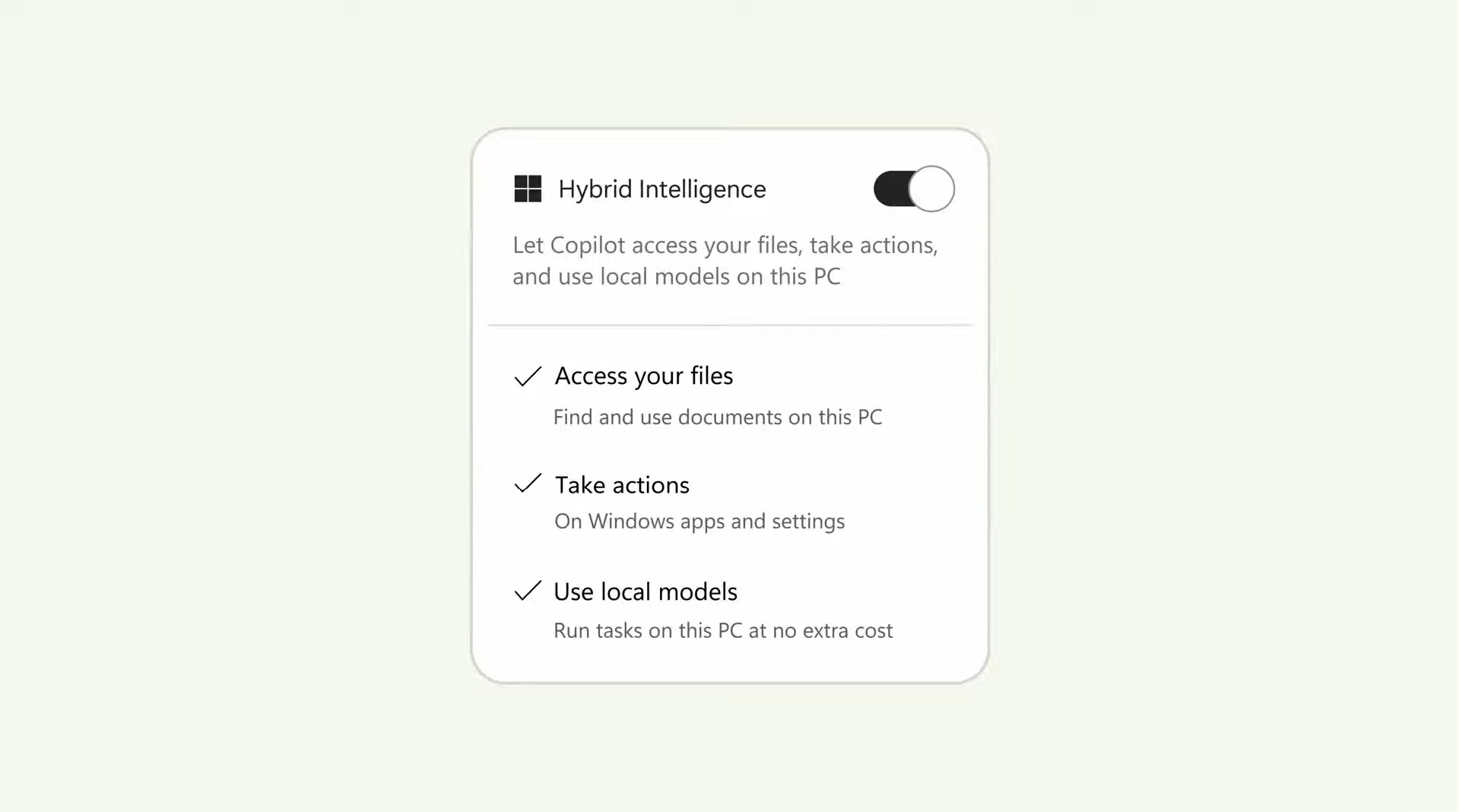 Hybrid Intelligence capabilities in Copilot+ PCs