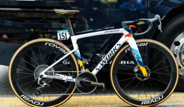 Pro bike: Remco Evenepoel's Euro/gold Specialized Tarmac SL9