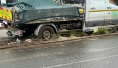“Disaster” as lorry driver gets stuck in cycle lane planters… on first day of new ‘rain garden’ - Cycling News | Bike Reviews