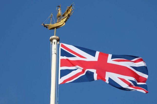 General view of the Union Jack flag displayed at the parade ground of Britannia Royal Naval College in Dartmouth. Picture date: Friday December 19, 2025. PA Photo. Photo credit should read: Chris Jackson/PA Wire