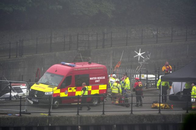 BEST QUALITY AVAILABLE Emergency services near Wearmouth Bridge after a car went into the River Wear in Sunderland. Rescue teams were searching the water near Wearmouth Bridge after the car went into the river on Tuesday. Police, ambulance crews, the RNLI and Coastguard were on the scene. A Northumbria Police spokesperson said: ???Shortly before 1.30pm today, we received a report of a car entering the River Wear near Wearmouth Bridge in Sunderland. Picture date: Tuesday September 29, 2026. PA Photo. Photo credit should read: Owen Humphreys/PA Wire