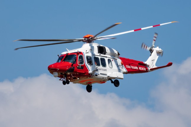 HM Coastguard AgustaWestland AW-189 G-MCGW search and rescue helicopter arrival and landing for RIAT Royal International Air Tattoo 2018 airshow. (Picture: Getty)