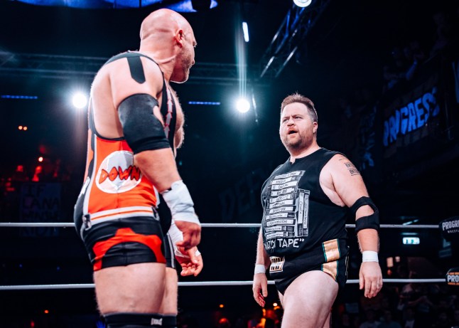 Paul Walter Hauser for PROGRESS Wrestling (Picture: Mat Raven)